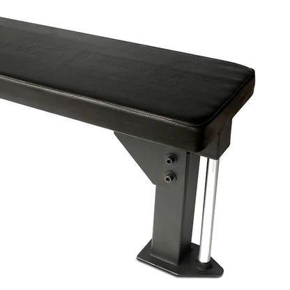 Commercial Flat Weight Bench – Heavy-Duty Solid Steel Fitness Bench, 300kg Capacity, Padded Upper-Body Training Bench with Rear Wheels for Gym or Home Chest Press Workouts