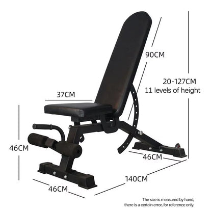 Adjustable Weight Bench with 9 Positions – Heavy-Duty Steel Strength Training Bench, 450kg Capacity, Foldable Incline/Decline Utility Bench for Full Body Home Gym Workouts