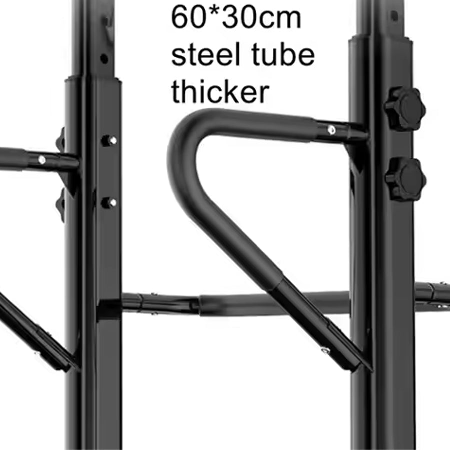 Black metal frame with text indicating '60*30cm steel tube thicker' on a white background