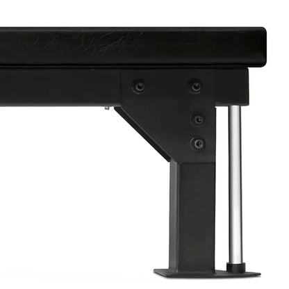 Commercial Flat Weight Bench – Heavy-Duty Solid Steel Fitness Bench, 300kg Capacity, Padded Upper-Body Training Bench with Rear Wheels for Gym or Home Chest Press Workouts