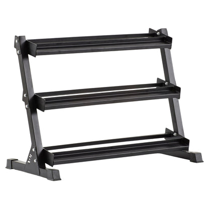 Heavy-Duty Dumbbell Rack – 3 to 6 Pair Steel Storage Stand for Home Gym & Commercial Use – Space-Saving Design