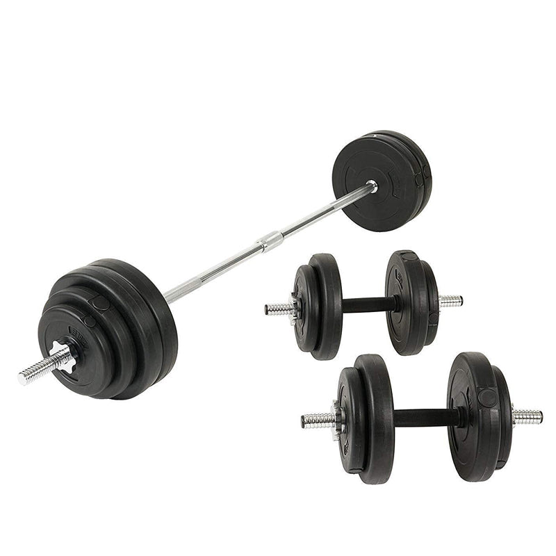 65kg Chrome Adjustable Dumbbell & Barbell Set