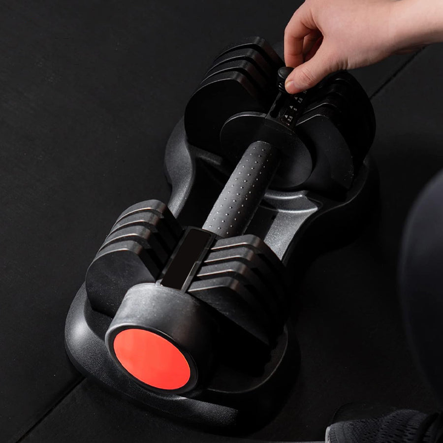 12.5kg Adjustable Dumbbell – 5-in-1 Quick Dial Weight Set | 2.5kg to 12.5kg Increments | Space-Saving Home Gym Fitness Equipment with Safety Lock