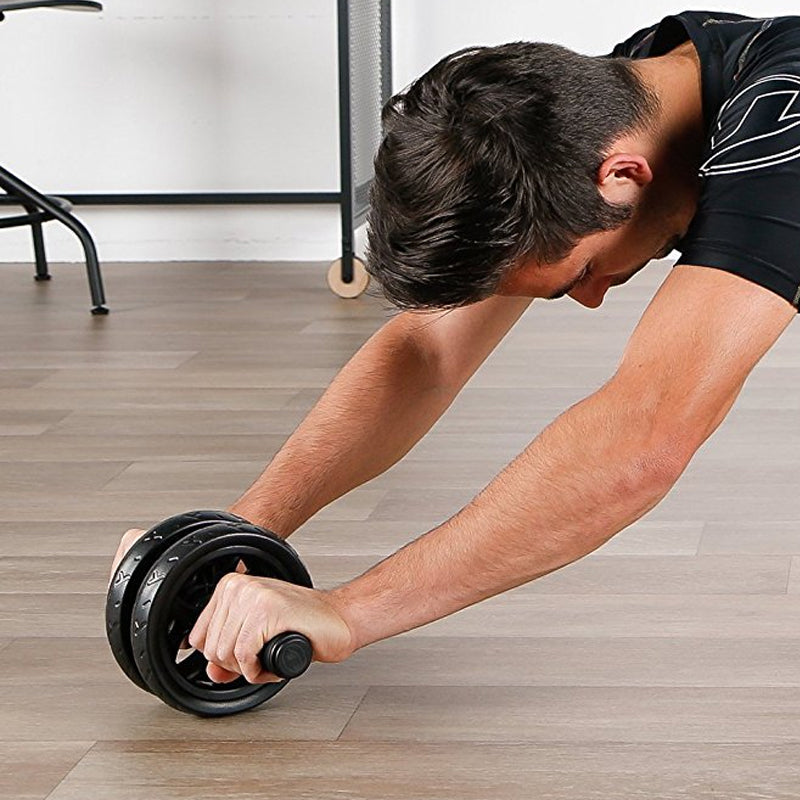 Double-Wheel Ab Roller with Knee Pad – Rebound Design, Non-Slip Wheels – Core Trainer for Home Gym, Men & Women