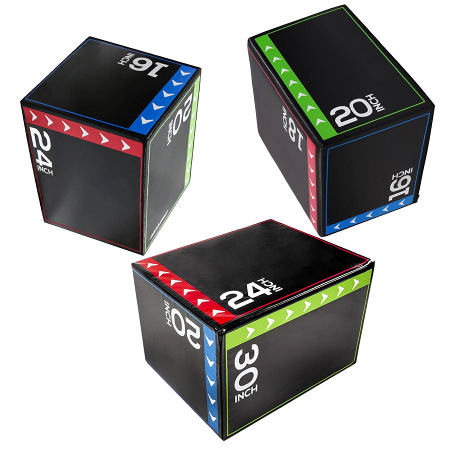 3-in-1 Soft Plyo Jump Box – Non-Slip, Shock-Absorbing Foam – Multiple Heights for Home & Gym Cross Training