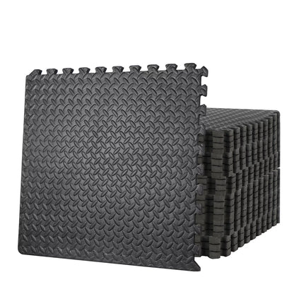 EVA Foam Puzzle Exercise Mat – 10mm Thick Interlocking Gym Flooring – Non-Slip, Shock-Absorbing Tiles for Home Workouts