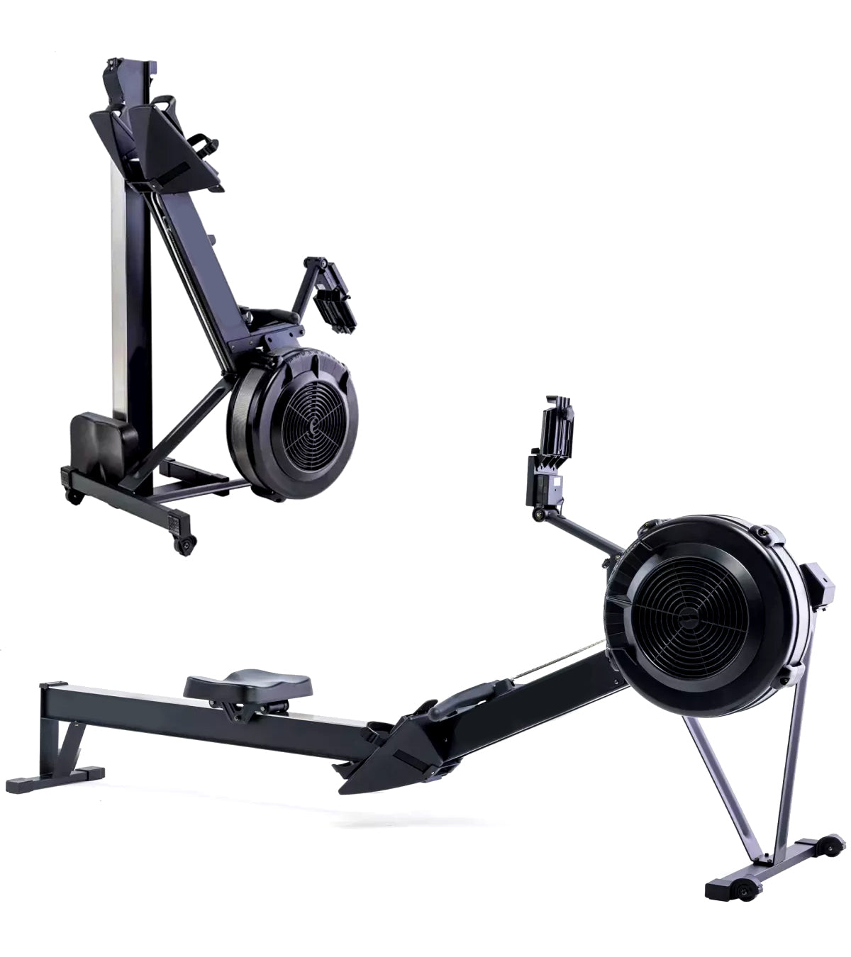 Rowing Machine for Home Use – 10-Level Adjustable Air Resistance Rower with Ergonomic Seat, Aluminum Slide Rail & LCD Display for Cardio & Full-Body Training