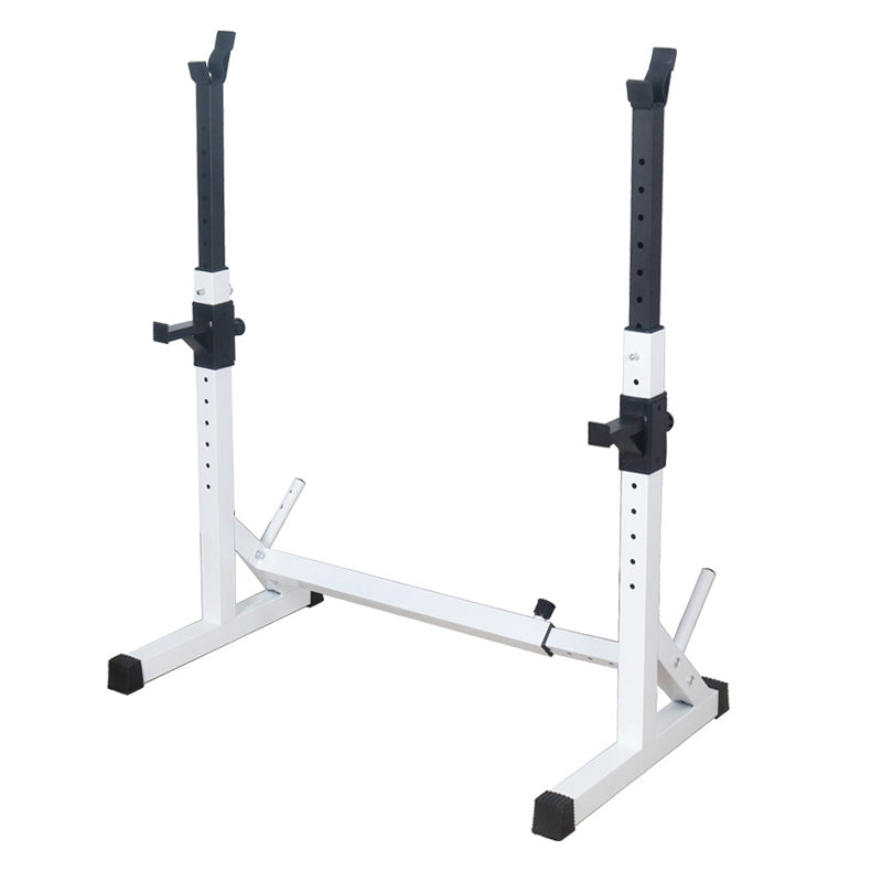 Adjustable Squat & Bench Press Rack – Heavy-Duty Steel with Spotters & Dip Bars – Multi-Function Home Gym Equipment