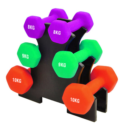 Neoprene Dumbbell Tree Rack – 3-Tier & 5-Tier Steel Stand for Home Gym – Space-Saving, Powder-Coated Weight Organizer