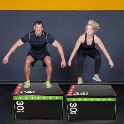3-in-1 Soft Plyo Jump Box – Non-Slip, Shock-Absorbing Foam – Multiple Heights for Home & Gym Cross Training