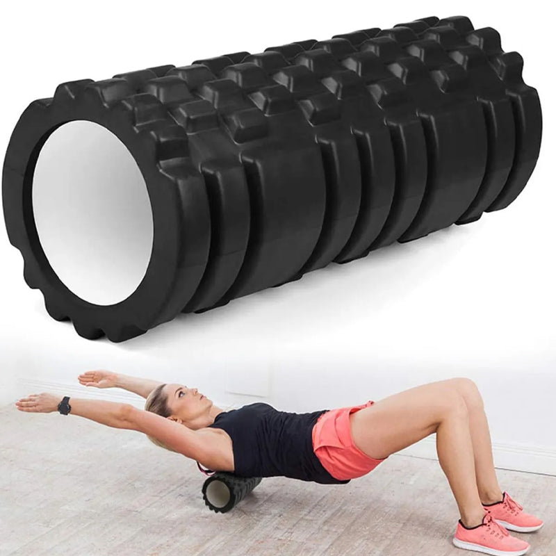 EVA Foam Massage Roller – High-Density Grid for Deep Tissue & Back Relief – Lightweight Recovery Tool for Home & Gym