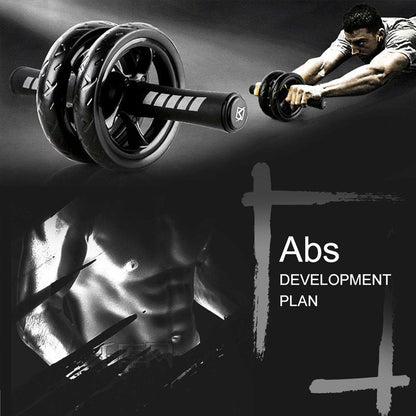 Double-Wheel Ab Roller with Knee Pad – Rebound Design, Non-Slip Wheels – Core Trainer for Home Gym, Men & Women