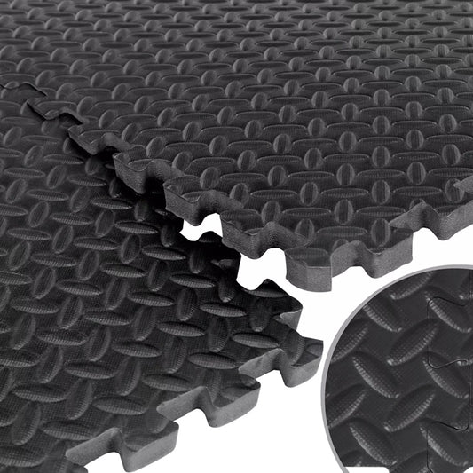 EVA Foam Puzzle Exercise Mat – 10mm Thick Interlocking Gym Flooring – Non-Slip, Shock-Absorbing Tiles for Home Workouts