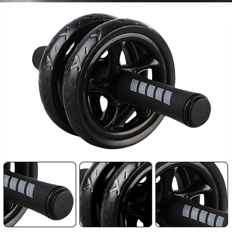Double-Wheel Ab Roller with Knee Pad – Rebound Design, Non-Slip Wheels – Core Trainer for Home Gym, Men & Women