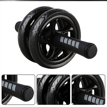 Double-Wheel Ab Roller with Knee Pad – Rebound Design, Non-Slip Wheels – Core Trainer for Home Gym, Men & Women
