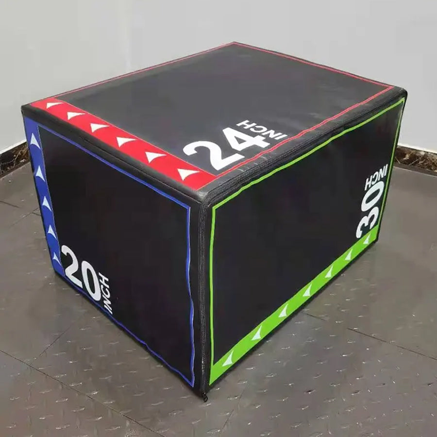 3-in-1 Soft Plyo Jump Box – Non-Slip, Shock-Absorbing Foam – Multiple Heights for Home & Gym Cross Training