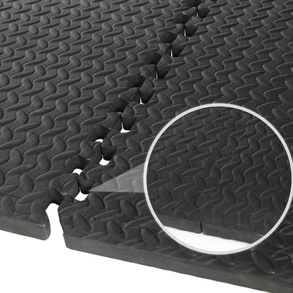 EVA Foam Puzzle Exercise Mat – 10mm Thick Interlocking Gym Flooring – Non-Slip, Shock-Absorbing Tiles for Home Workouts