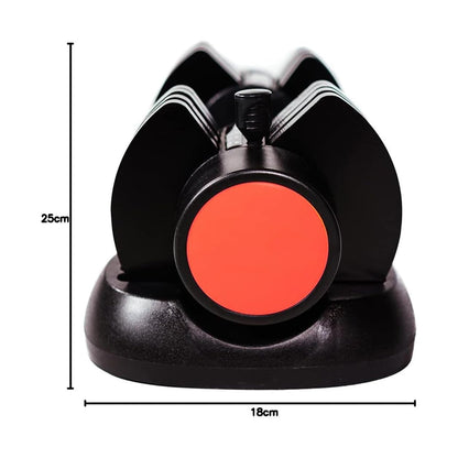 12.5kg Adjustable Dumbbell – 5-in-1 Quick Dial Weight Set | 2.5kg to 12.5kg Increments | Space-Saving Home Gym Fitness Equipment with Safety Lock