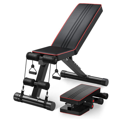 Adjustable Foldable Weight Bench – 7 Position Incline/Decline Strength Bench for Full Body Home Gym Workout, 320kg Capacity, Space-Saving Design with Heavy-Duty Steel Frame