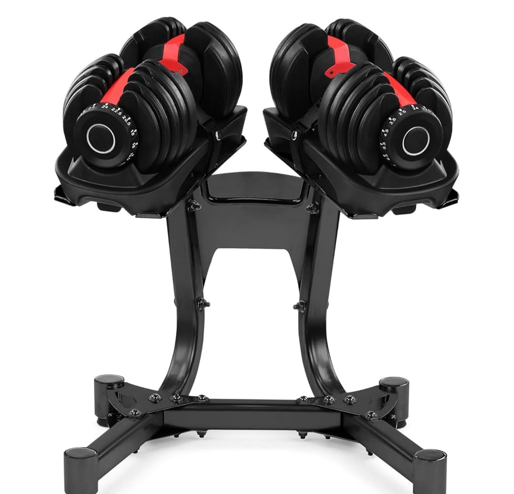 Adjustable Dumbbell Stand - Secure Spotter Rack for 24kg & 40kg Weights - Ergonomic Storage System - Premium Quality Fitness Equipment for Home and Commercial Gyms - Premium Quality