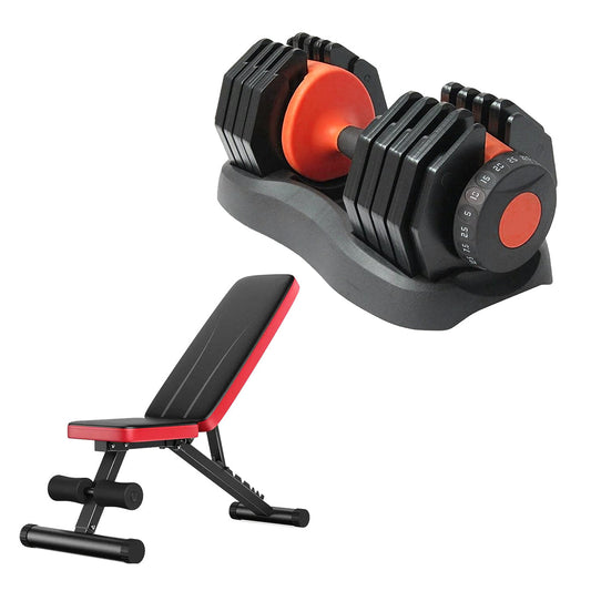25kg Adjustable Dumbbell – 10-in-1 Weight Set with Safety Lock, Quick Dial & Non-Slip Handle for Home Gym Fitness Training