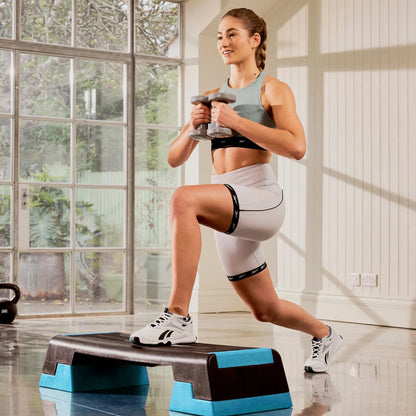 Adjustable Aerobic Stepper – 4 Height Levels (10–25cm) – Cardio & Strength Platform for Home Workouts – Multiple Colours