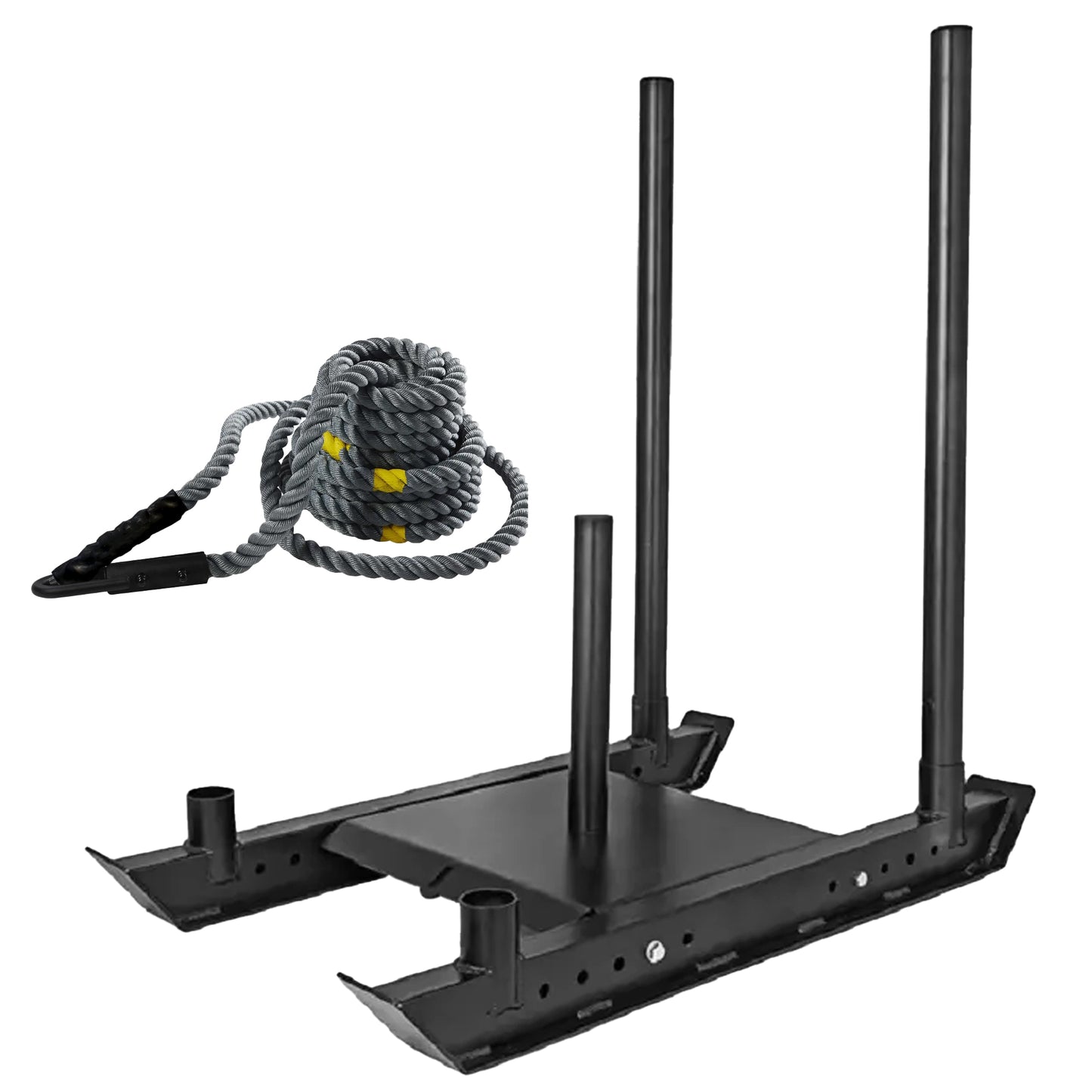Heavy Duty Push & Pull Sled – Commercial Steel Power Sled for Strength, Speed & Agility Training – Optional Handles, Rope & Sled Mats – Compact Conditioning Equipment