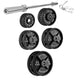 150KG Set (2x 5KG + 2x10KG + 2x15KG + 2x20KG + 2x25KG) / With 4ft Barbell & Clips