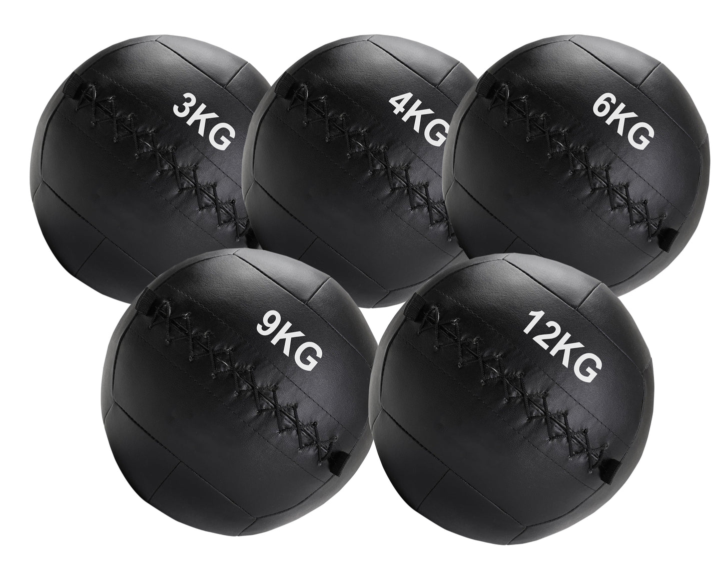 Professional Wall Balls (3kg–12kg) – Textured Grip, No-Bounce Design – Durable PVC for CrossFit, HIIT & Full-Body Training