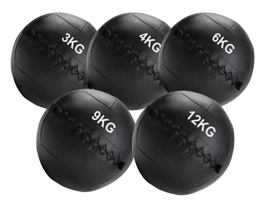 Professional Wall Balls (3kg–12kg) – Textured Grip, No-Bounce Design – Durable PVC for CrossFit, HIIT & Full-Body Training
