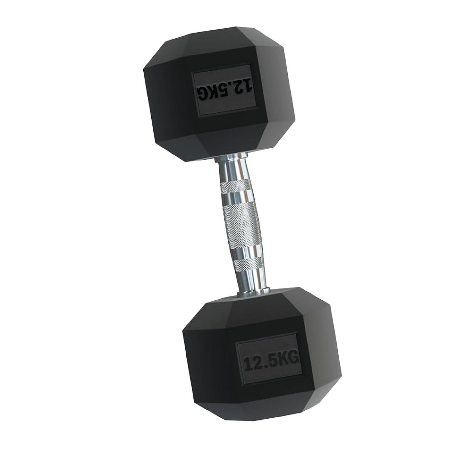 Rubber Hex Dumbbells – Singles, Pairs & Sets | Knurled Chrome Handle Weights for Home Gym & Strength Training