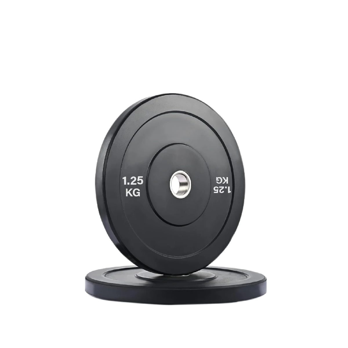 Black weight plate with '1.25 KG' marking on a white background