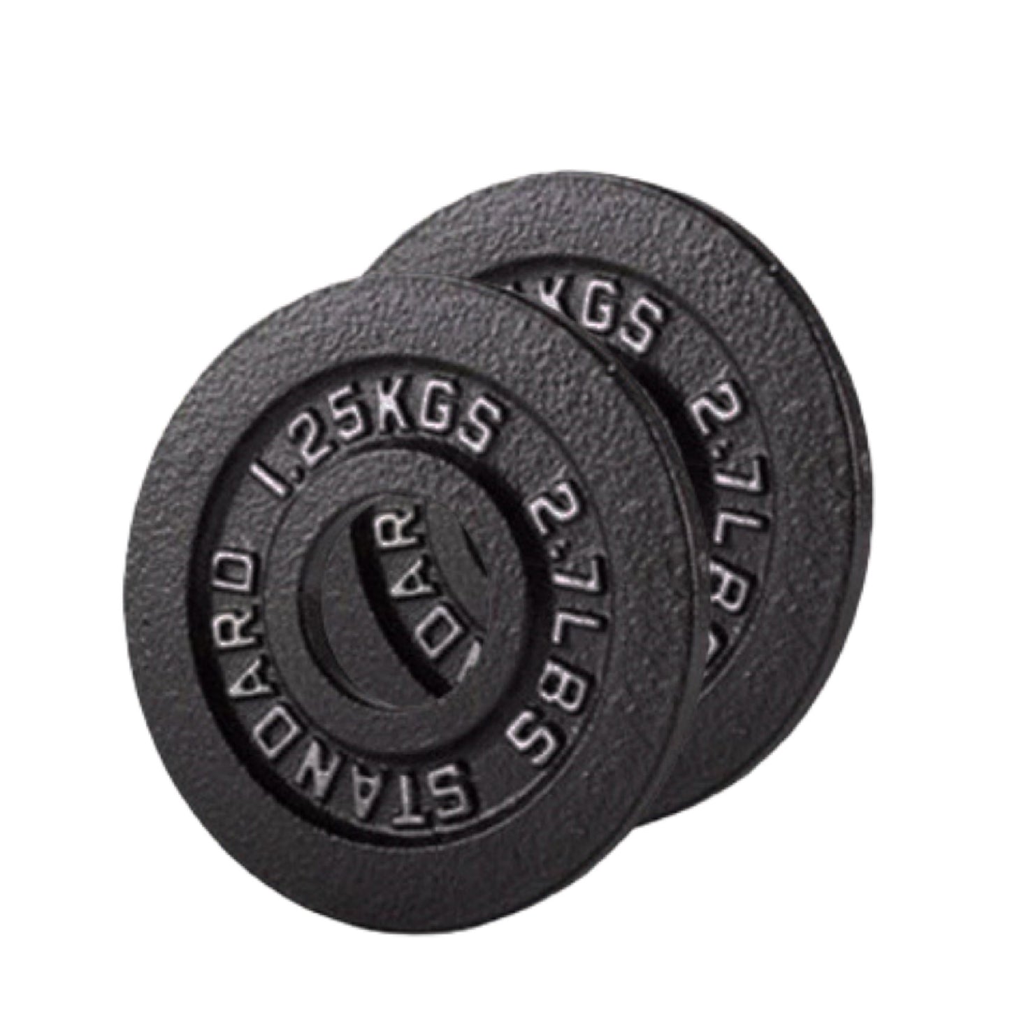 Olympic 2" Cast Iron Weight Plates – Black, 1.25kg to 25kg, Heavy Duty Barbell Discs for Strength Training, Weightlifting, Deadlifts, Home Gym & CrossFit