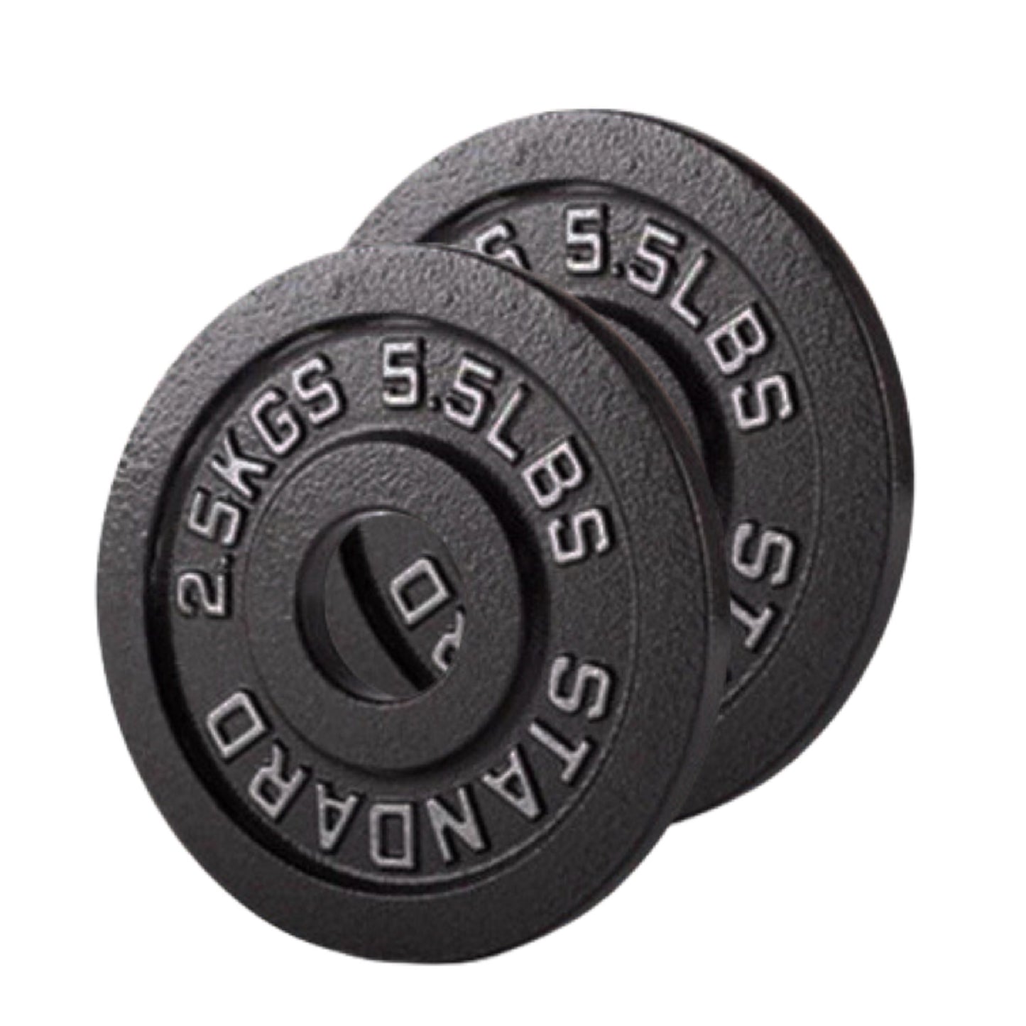 Olympic 2" Cast Iron Weight Plates – Black, 1.25kg to 25kg, Heavy Duty Barbell Discs for Strength Training, Weightlifting, Deadlifts, Home Gym & CrossFit