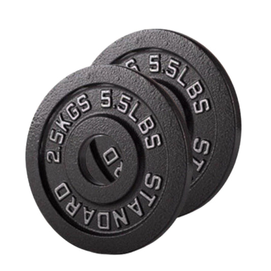Olympic 2" Cast Iron Weight Plates – Black, 1.25kg to 25kg, Heavy Duty Barbell Discs for Strength Training, Weightlifting, Deadlifts, Home Gym & CrossFit