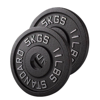 Olympic 2" Cast Iron Weight Plates – Black, 1.25kg to 25kg, Heavy Duty Barbell Discs for Strength Training, Weightlifting, Deadlifts, Home Gym & CrossFit