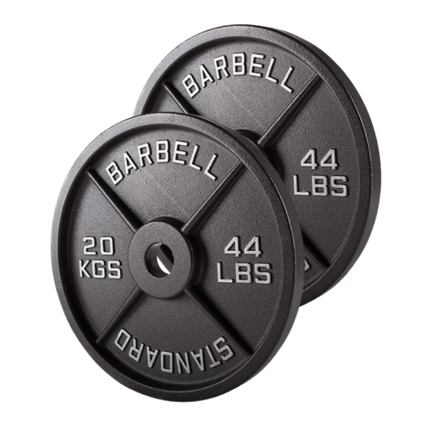 Olympic 2" Cast Iron Weight Plates – Black, 1.25kg to 25kg, Heavy Duty Barbell Discs for Strength Training, Weightlifting, Deadlifts, Home Gym & CrossFit