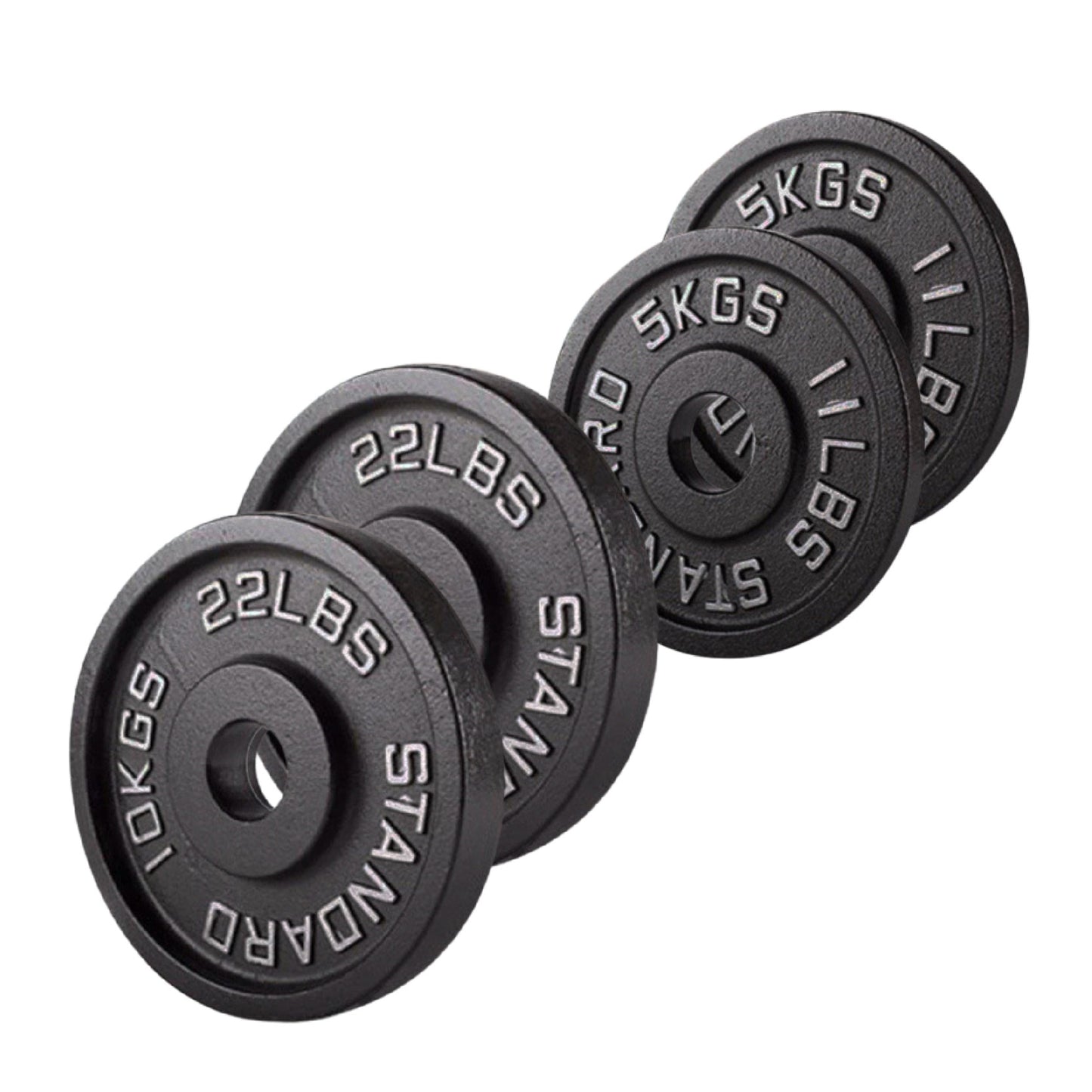 Olympic 2" Cast Iron Weight Plates – Black, 1.25kg to 25kg, Heavy Duty Barbell Discs for Strength Training, Weightlifting, Deadlifts, Home Gym & CrossFit