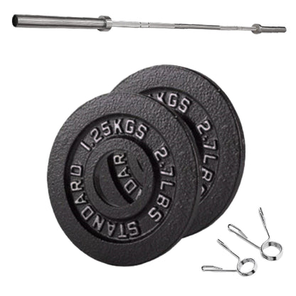 Olympic 2" Cast Iron Weight Plates – Black, 1.25kg to 25kg, Heavy Duty Barbell Discs for Strength Training, Weightlifting, Deadlifts, Home Gym & CrossFit