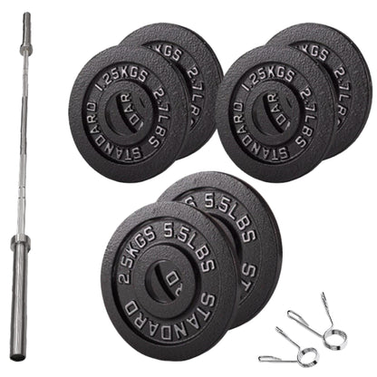 Olympic 2" Cast Iron Weight Plates – Black, 1.25kg to 25kg, Heavy Duty Barbell Discs for Strength Training, Weightlifting, Deadlifts, Home Gym & CrossFit