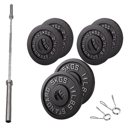 Olympic 2" Cast Iron Weight Plates – Black, 1.25kg to 25kg, Heavy Duty Barbell Discs for Strength Training, Weightlifting, Deadlifts, Home Gym & CrossFit