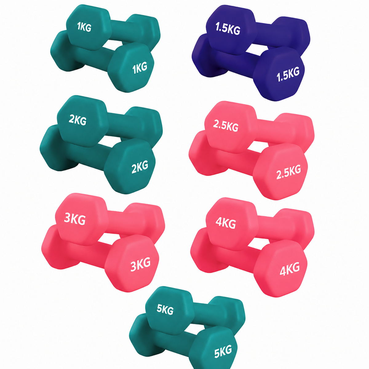 Neoprene Vinyl Dumbbell Sets