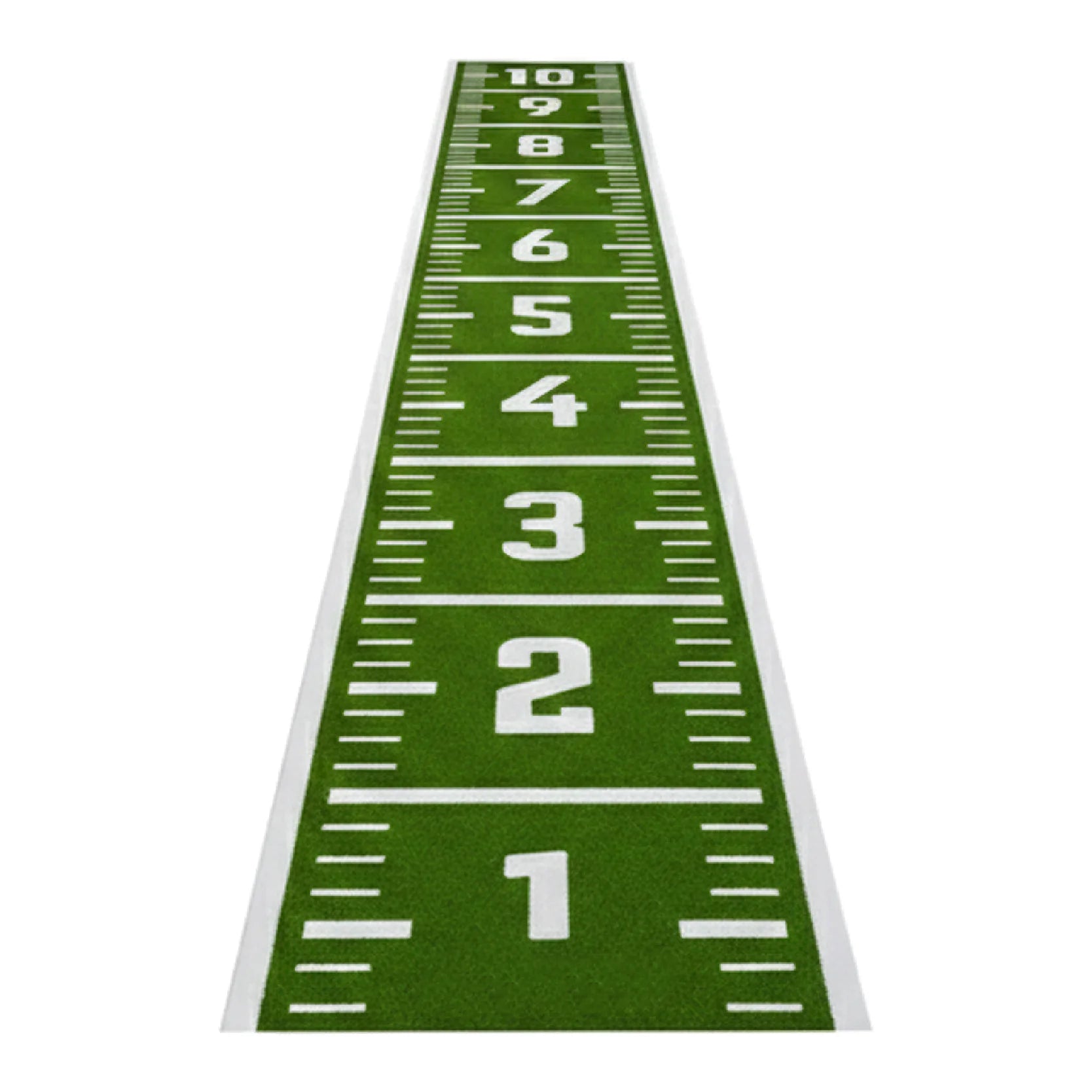 Green growth chart with white numbers on a white background