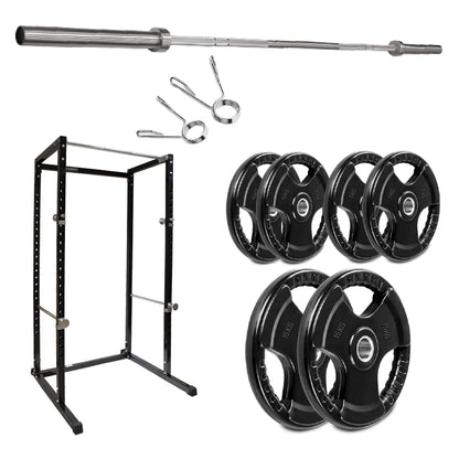 G100 Professional Power Rack – Heavy-Duty Steel Frame with Safety Bars & Pull-Up Station – Customisable Strength Training System