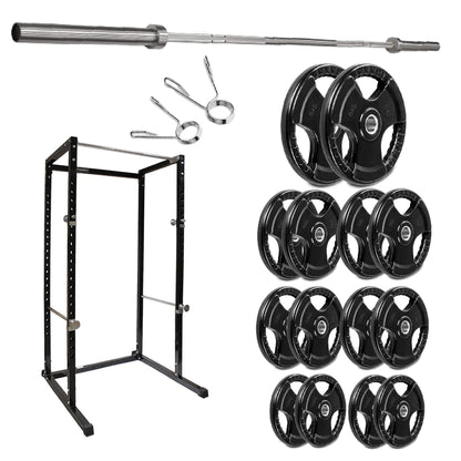 G100 Professional Power Rack – Heavy-Duty Steel Frame with Safety Bars & Pull-Up Station – Customisable Strength Training System