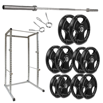 G100 Professional Power Rack – Heavy-Duty Steel Frame with Safety Bars & Pull-Up Station – Customisable Strength Training System