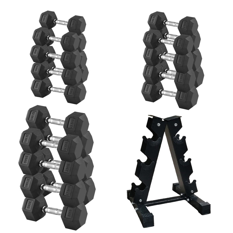 Hex Dumbbells Pair 2.5-27.5kg