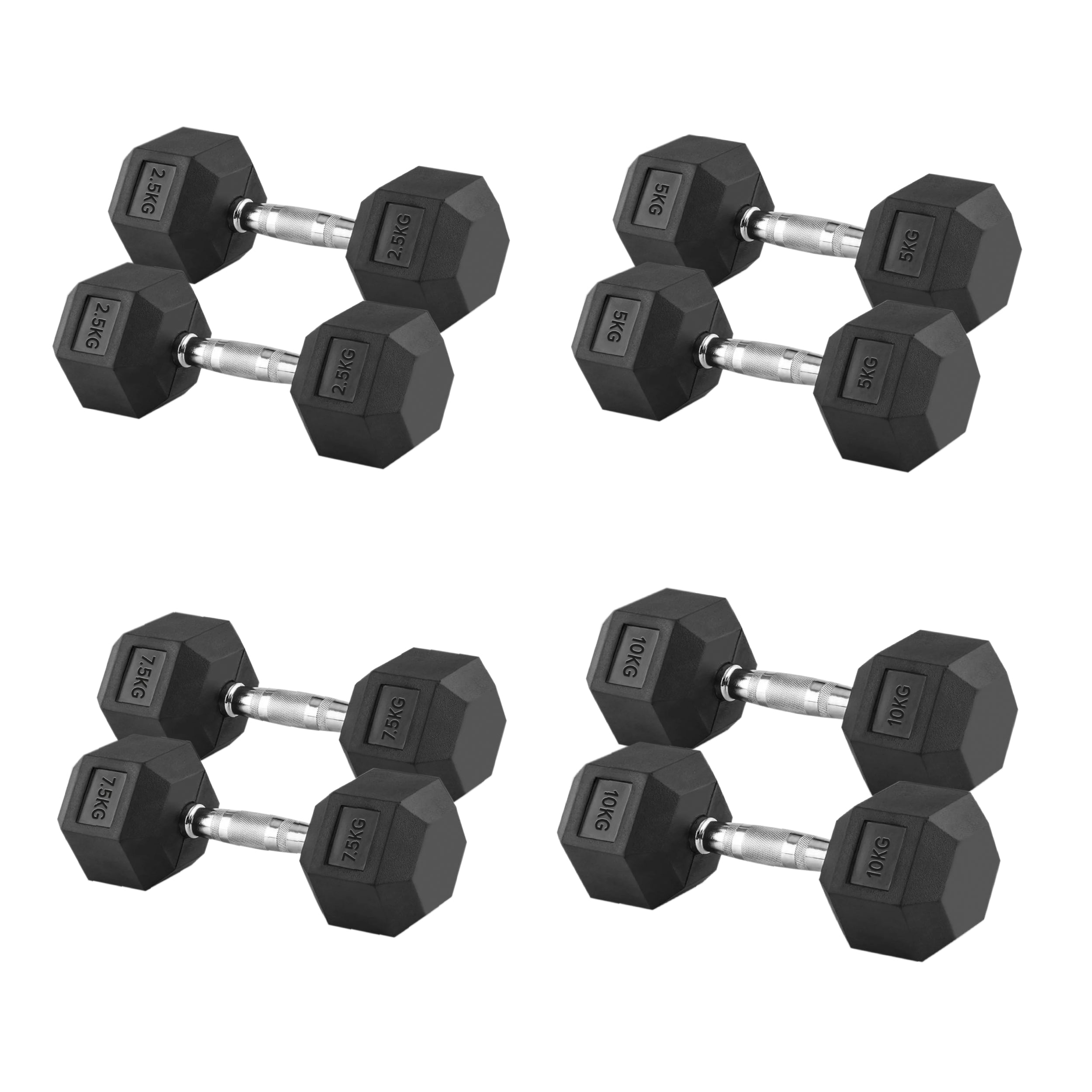 Hex Dumbbells Pair 2.5-10kg
