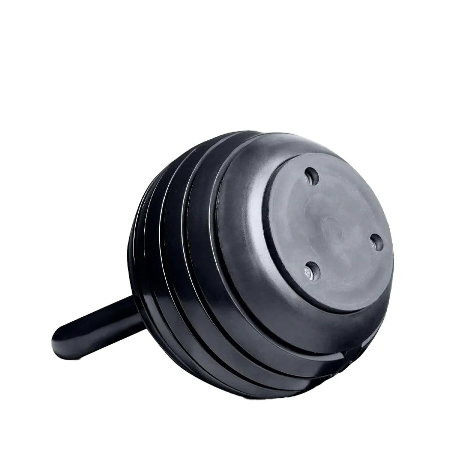 Black dumbbell on a white background