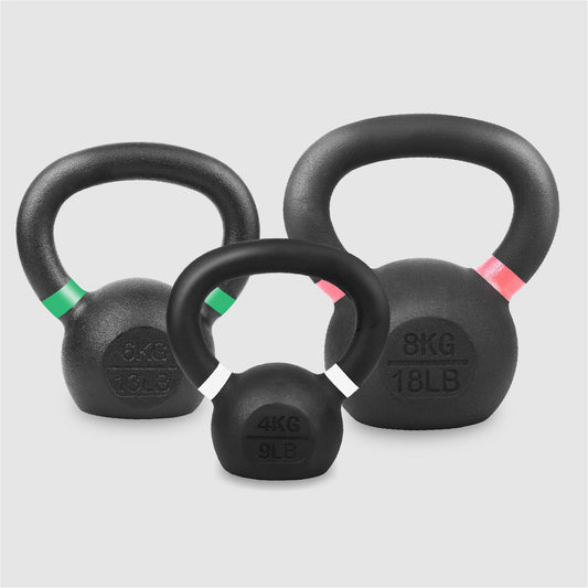 Premium Cast Iron Kettlebells – One-Piece Design, Wide Handle – Multiple Weights for Home Gym & Full-Body Training